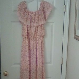 NWT Pink Floral Maxi Dress